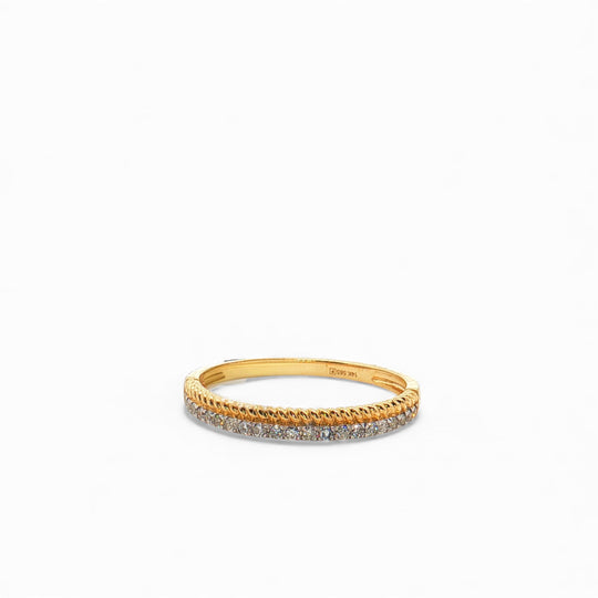 Beautiful Accented 2mm Diamond Row band