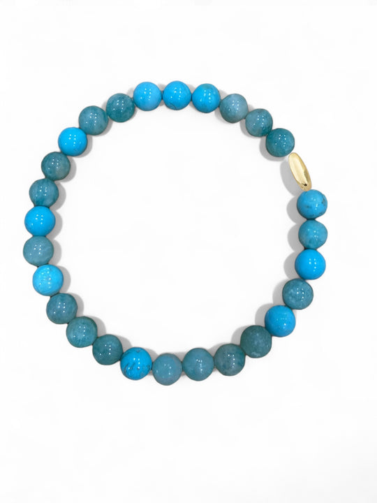 Turquoise Asher Bead Bracelet