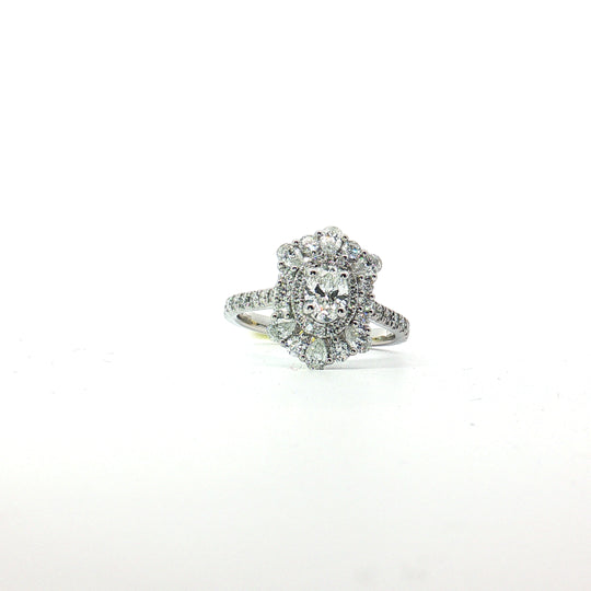 Art Deco Diamond Oval Ring