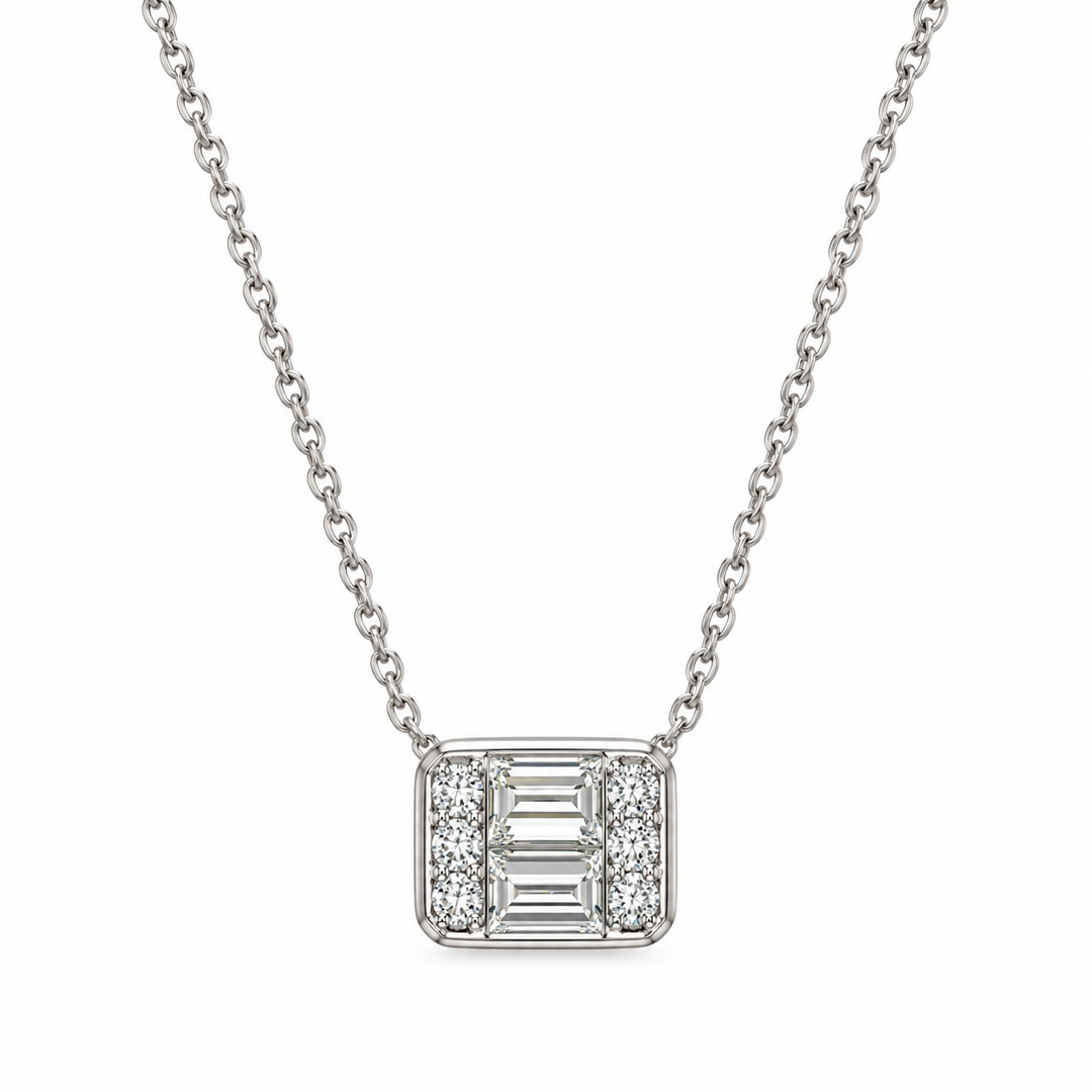 Emerald Cut Solitaire Pendant