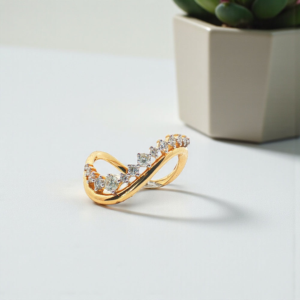 Diamond Wave Ring