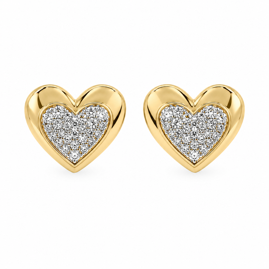Diamond Heart Earrings