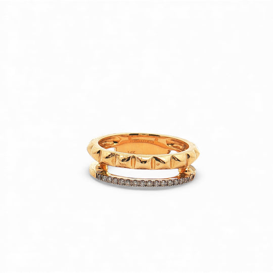 double row vally ring