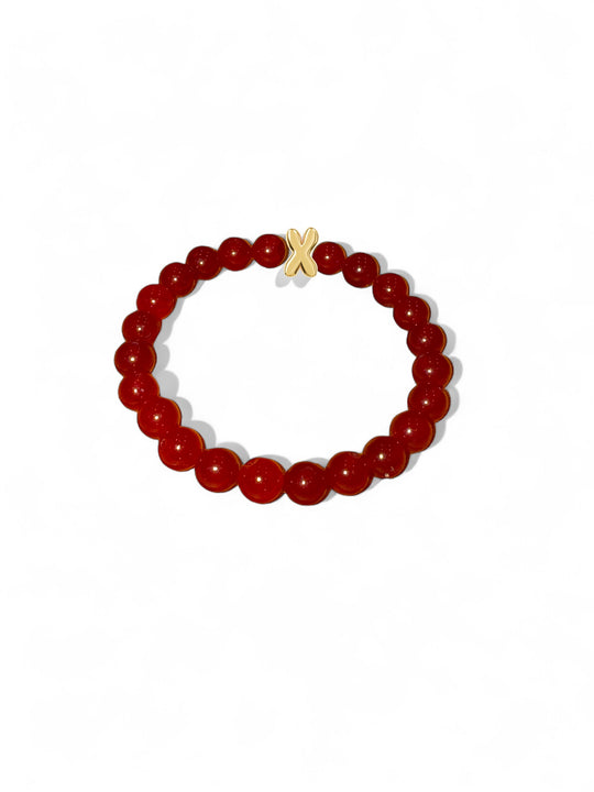 Red Protection Letter Bead Bracelet