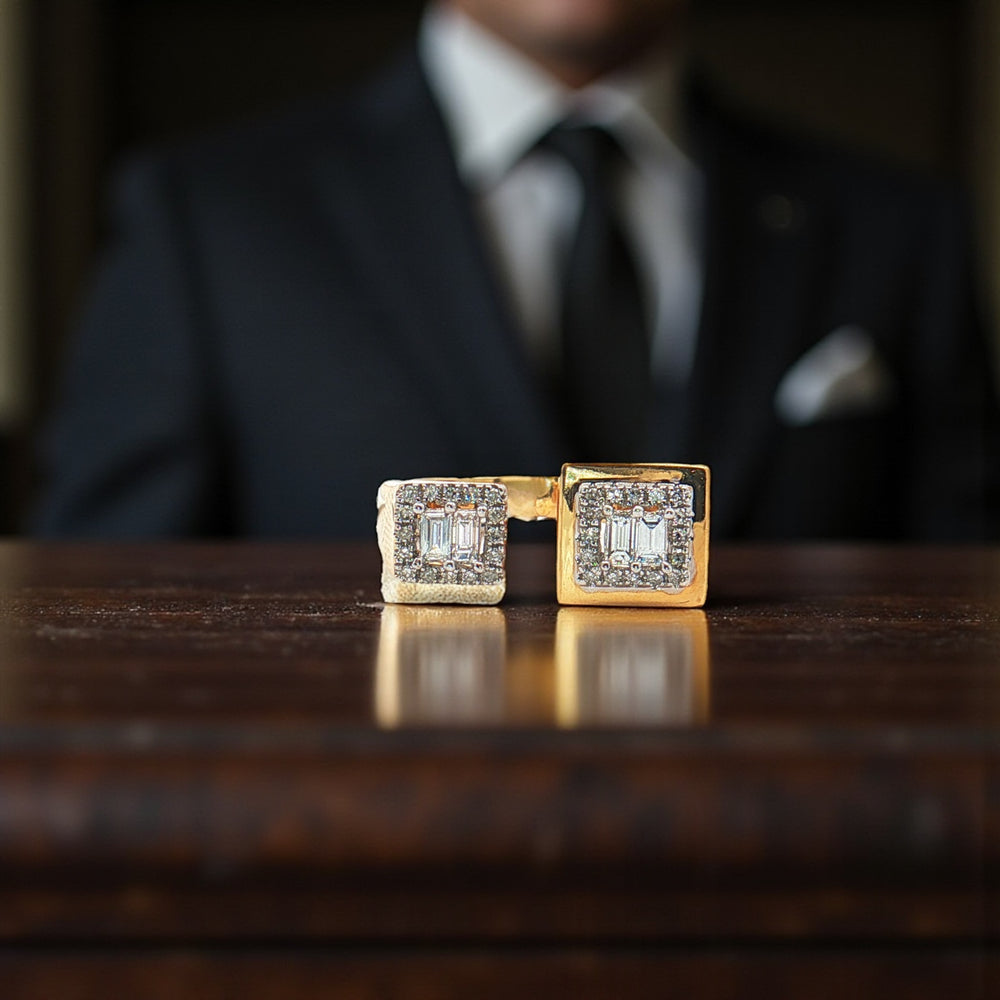 Double Square Diamond Ring