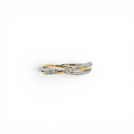 DIAMOND X STACKABLE RING