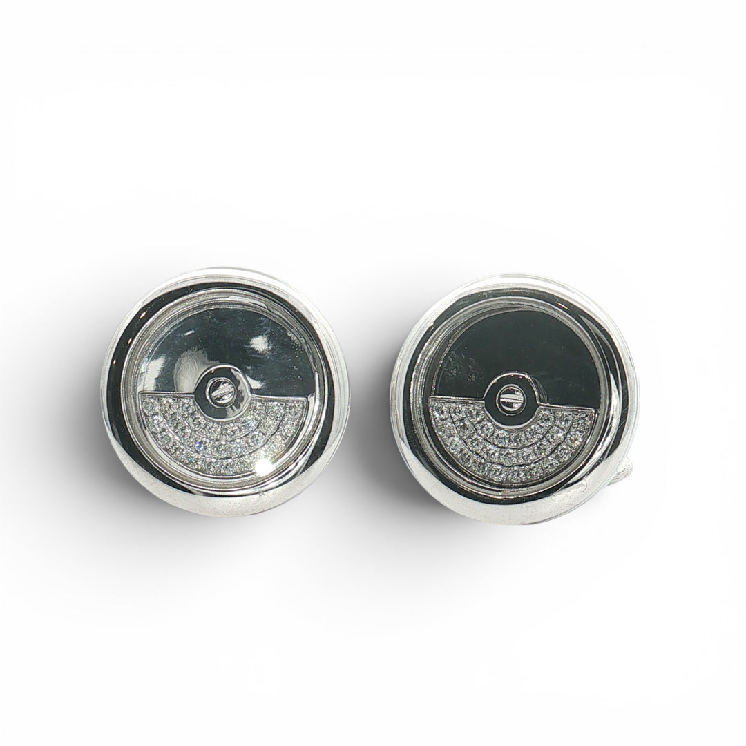 MOVEABLE ROTOR DIAMOND CUFFLINK