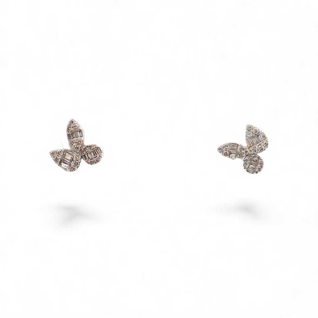Trio-Cluster Diamond Pear shape Studs