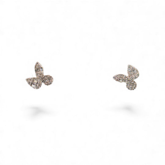 Trio-Cluster Diamond Pear shape Studs