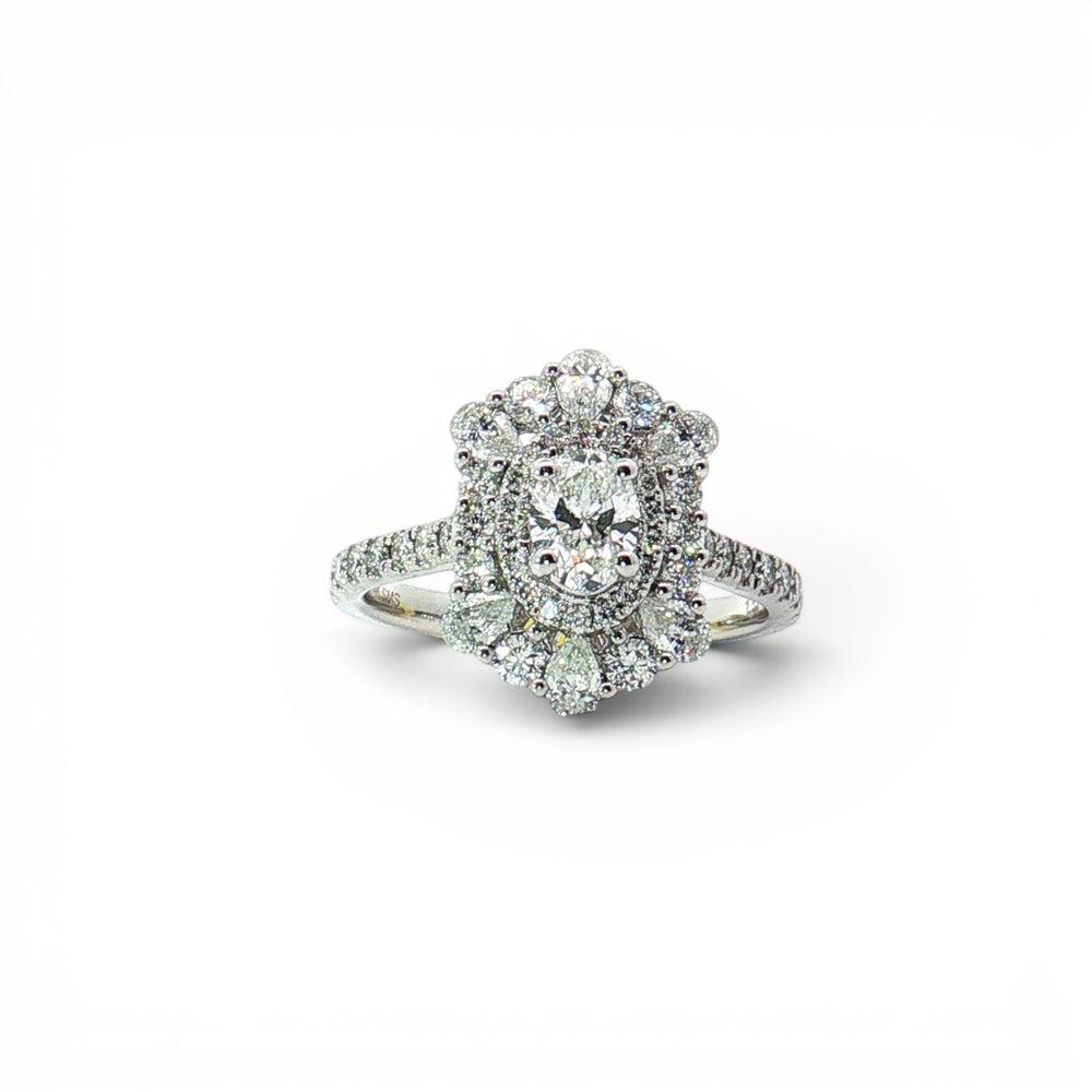 Art Deco Diamond Oval Ring
