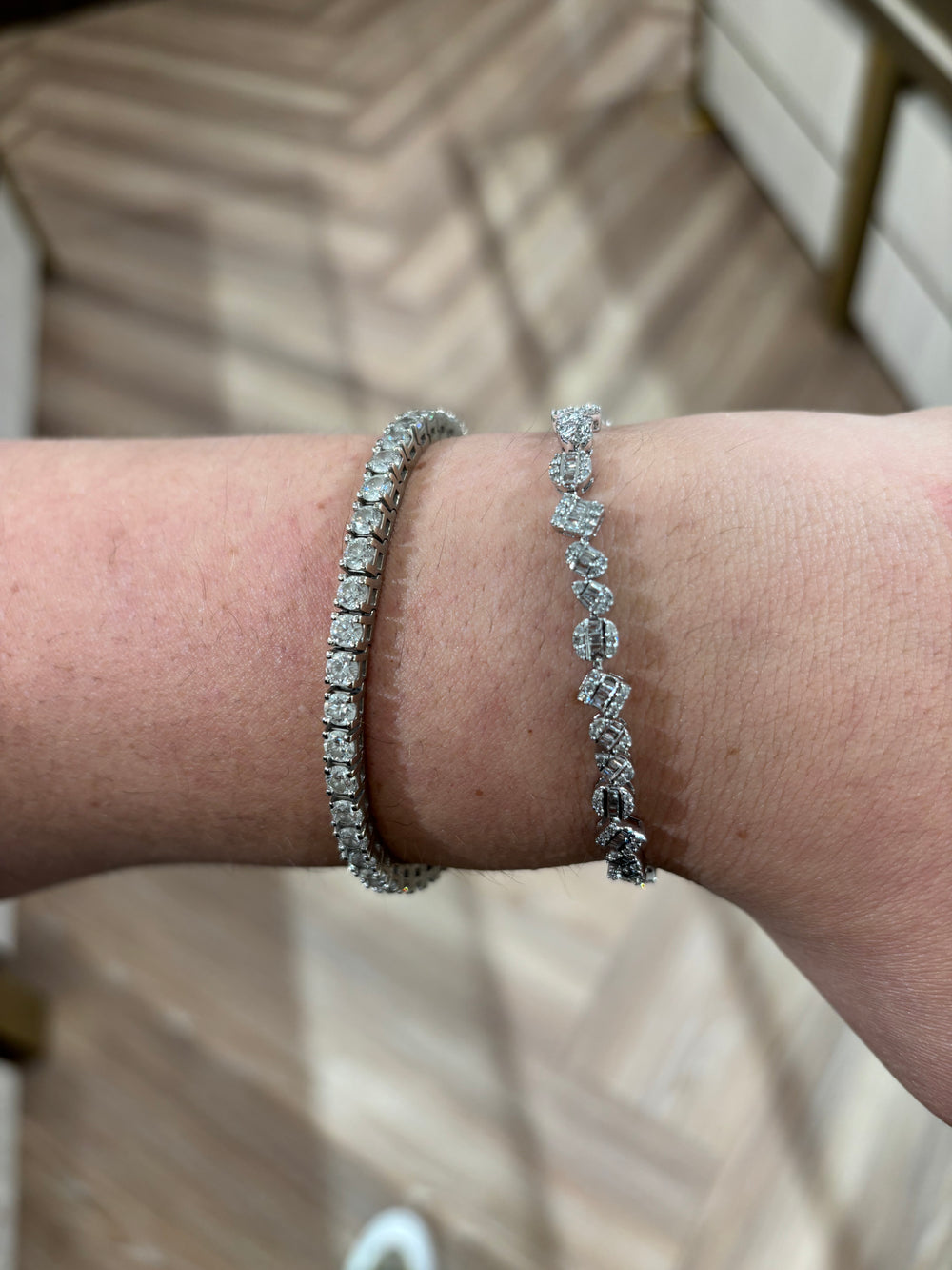 Multi Shape Diamond Tennis Bracelet