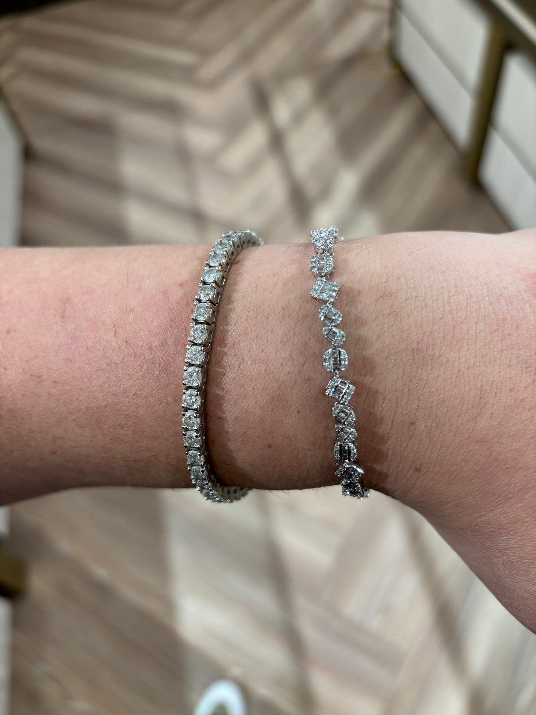 Multi Shape Diamond Tennis Bracelet