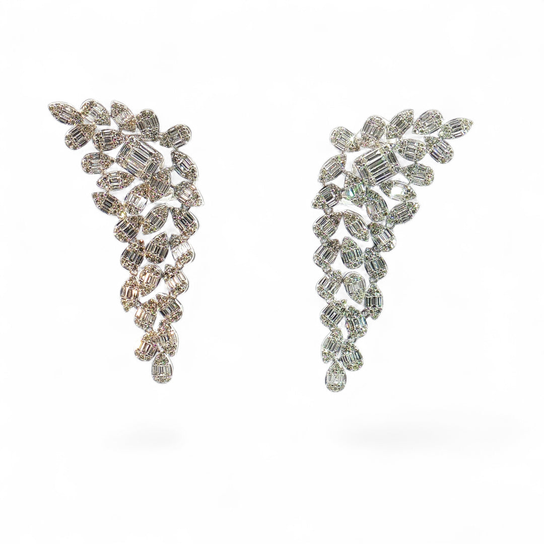DIAMOND 3.81 CTW WEDDING EARRINGS