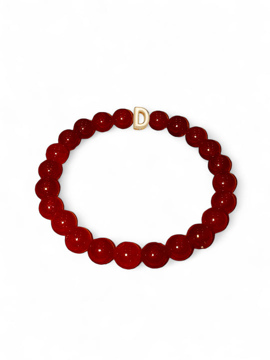 Red Protection Letter Bead Bracelet