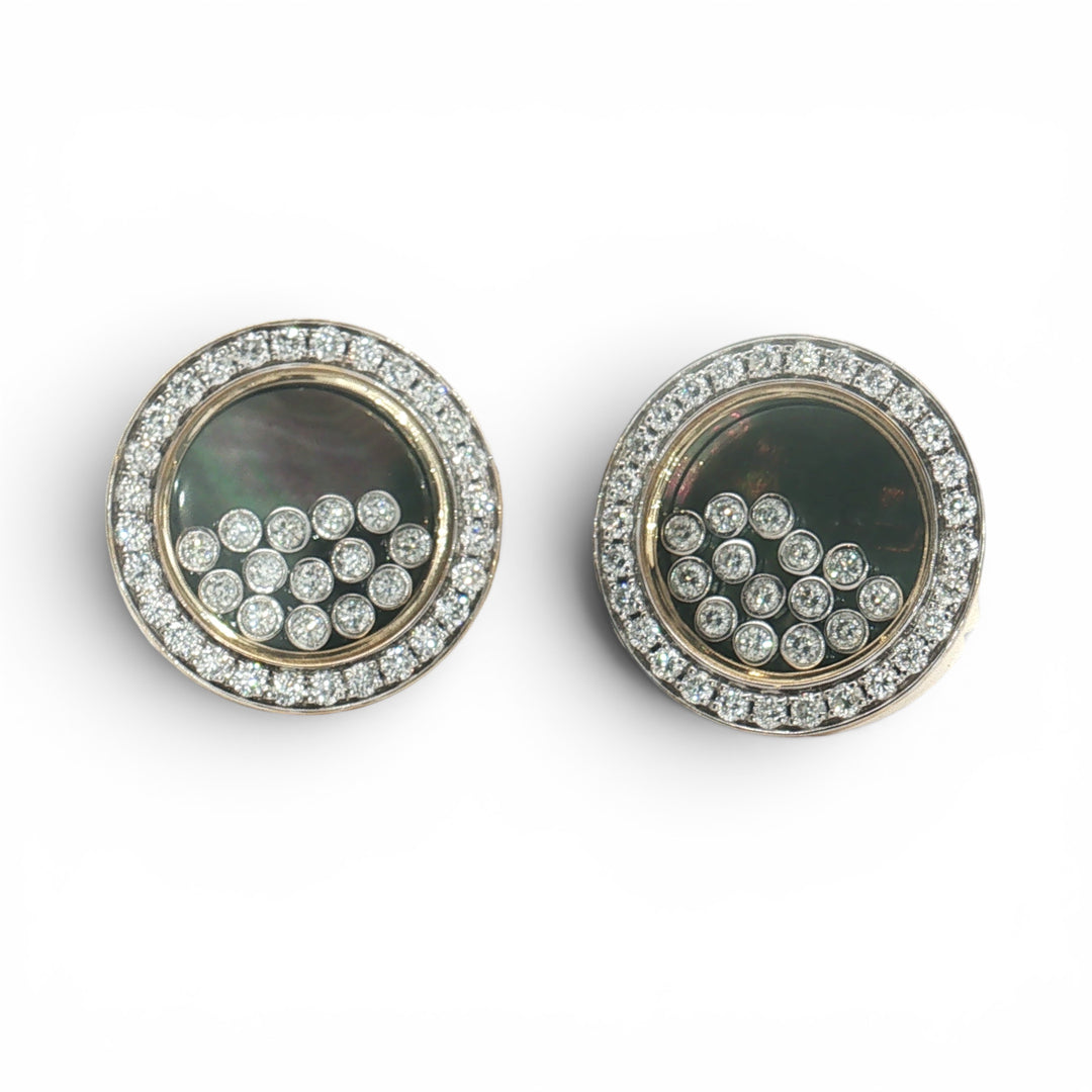 CUFFLINKS WITH FLOATING DIAMONDS