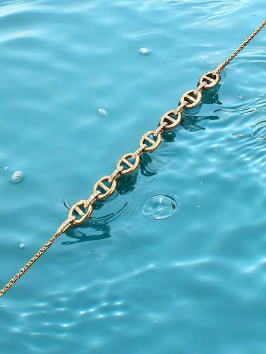 OPEN  LINK DIAMOND BRACELET