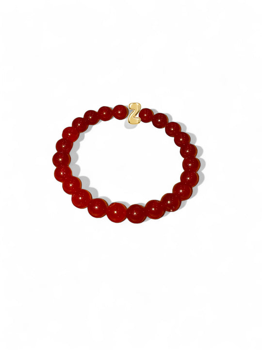 Red Protection Letter Bead Bracelet