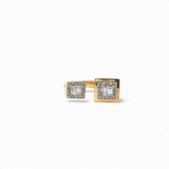 Double Square Diamond Ring