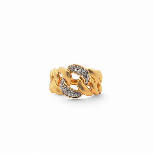 Large Diamond Rope Ring