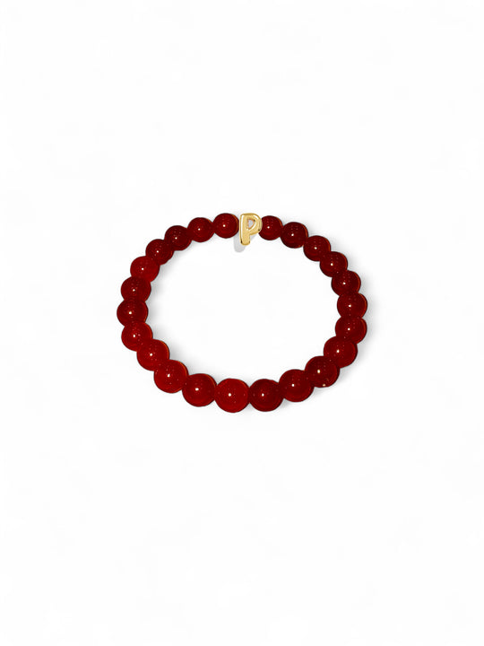 Red Protection Letter Bead Bracelet