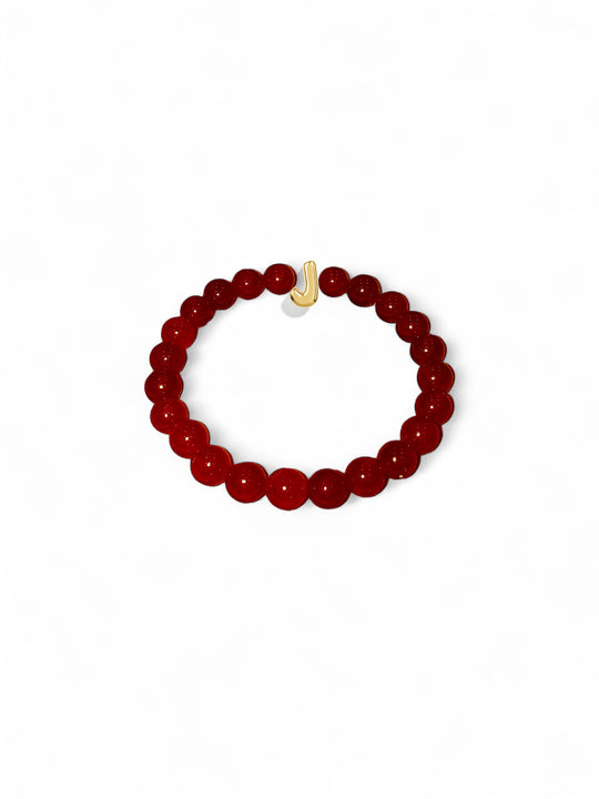 Red Protection Letter Bead Bracelet