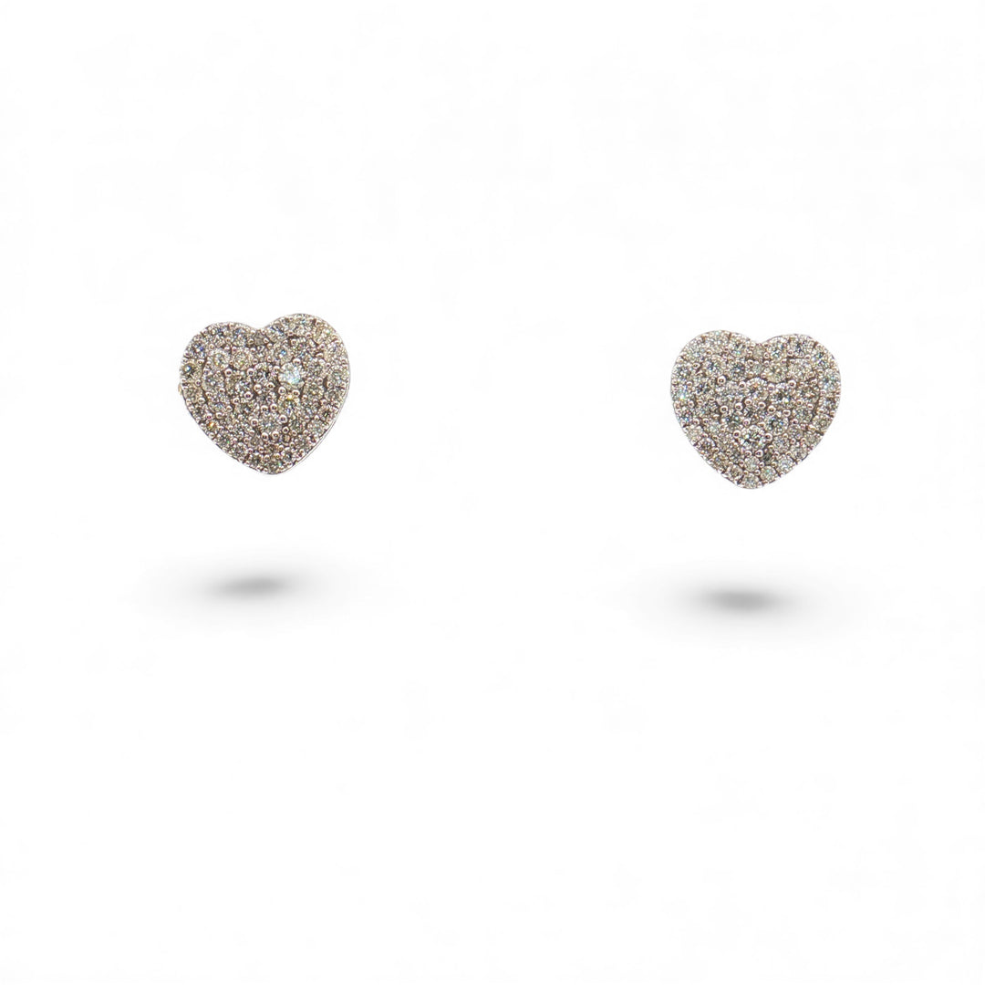 Diamond Heart Studs 1.46 ctw