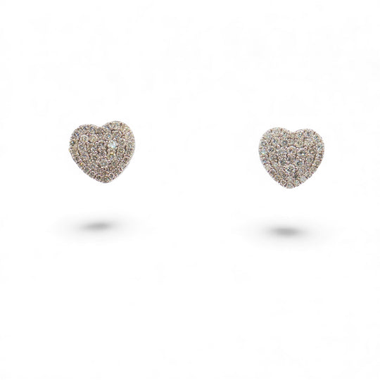 Diamond Heart Studs 1.46 ctw