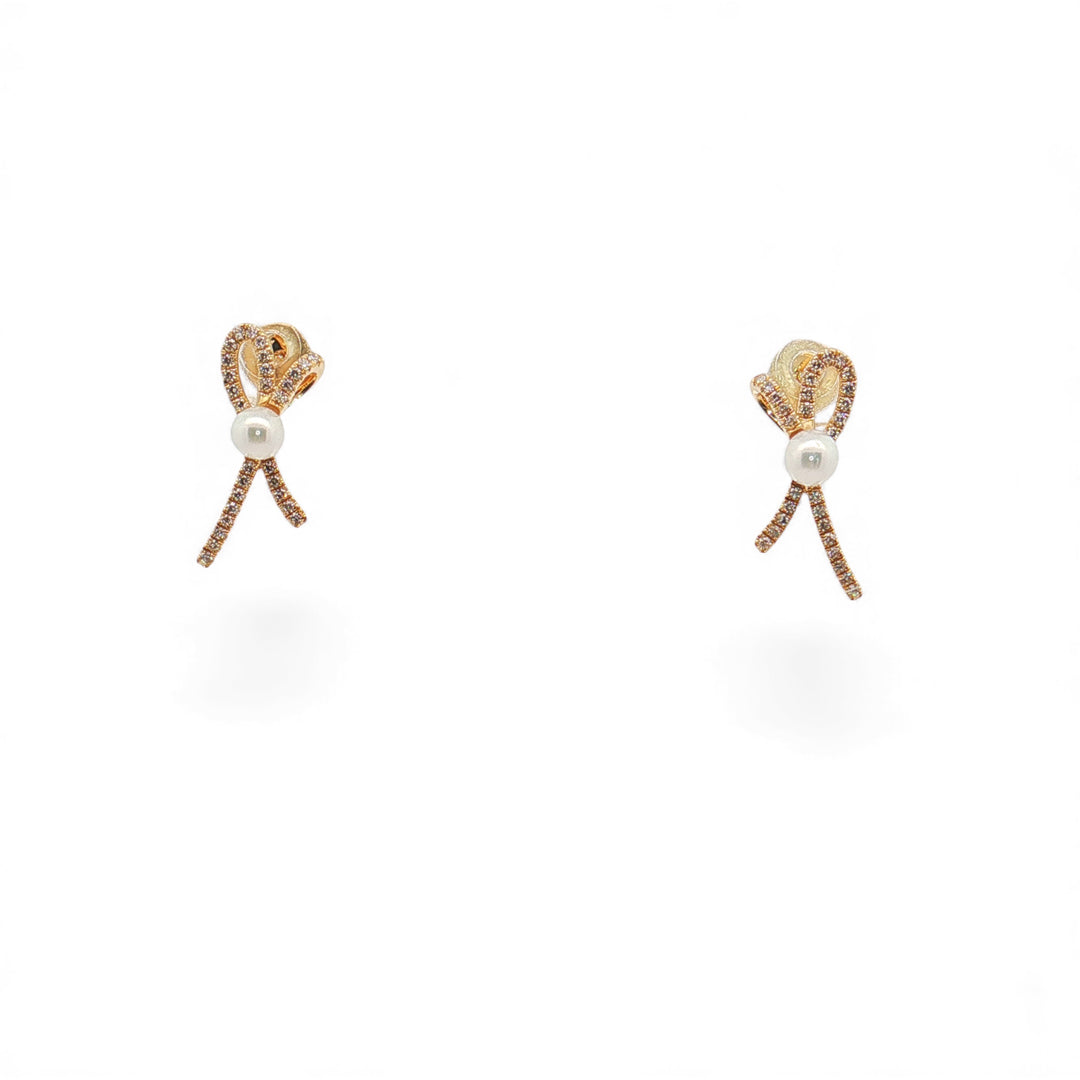Pearl Bow Earrings
