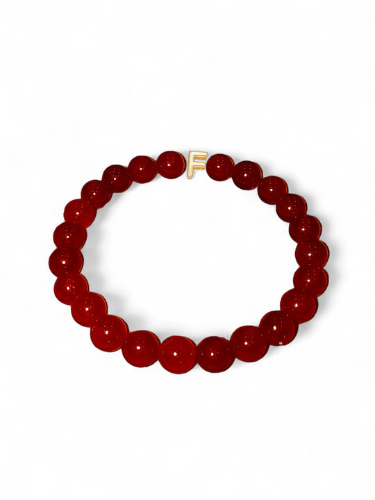 Red Protection Letter Bead Bracelet