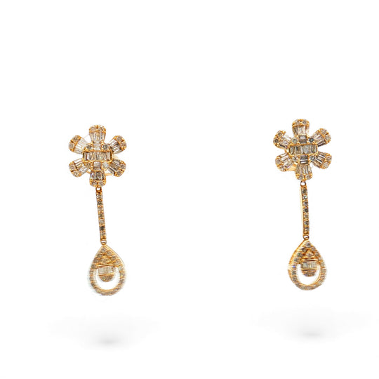 Flower and Pear Hanging Earring