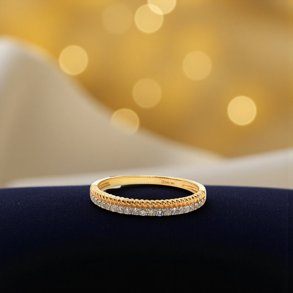 Beautiful Accented 2mm Diamond Row band