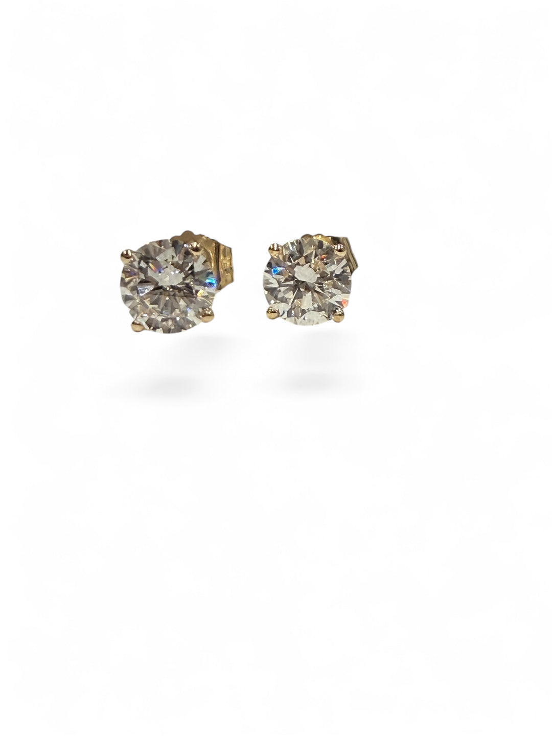 14k YG Studs 2 ctw