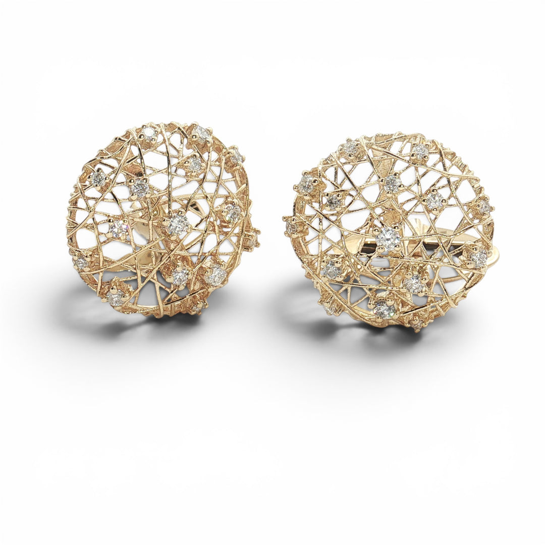 YG WIRED DIAMOND CUFFLINKS
