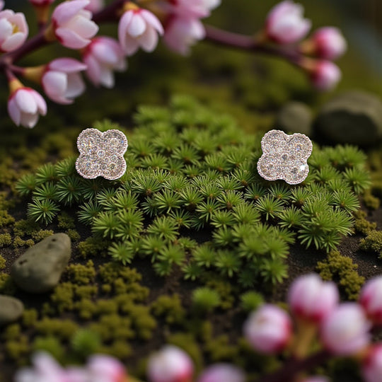 Diamond Clover Earrings