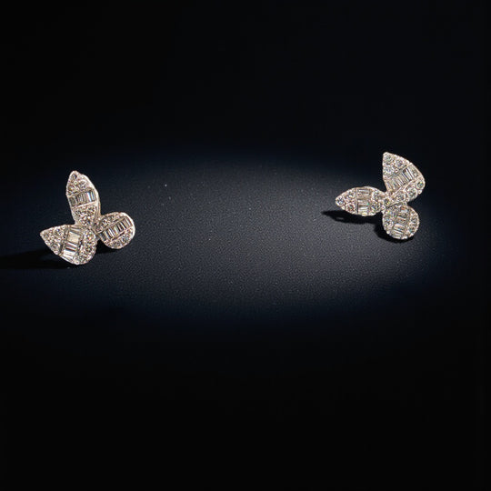 Trio-Cluster Diamond Pear shape Studs
