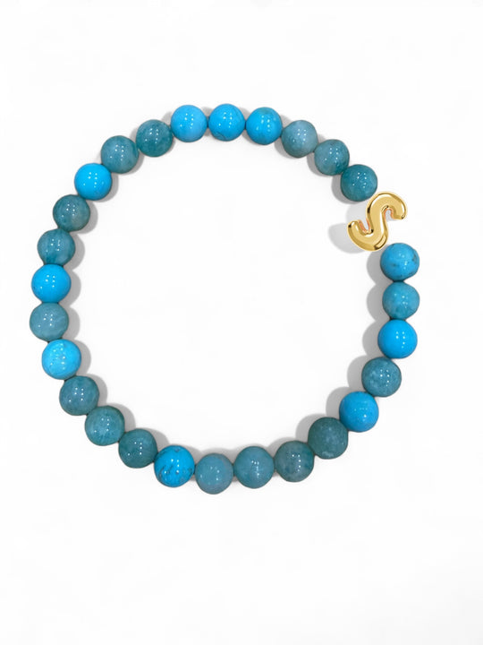 Turquoise Asher Bead Bracelet