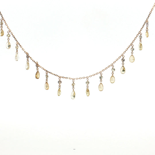 TEARDROP YELLOW DIAMOND NECKLACE
