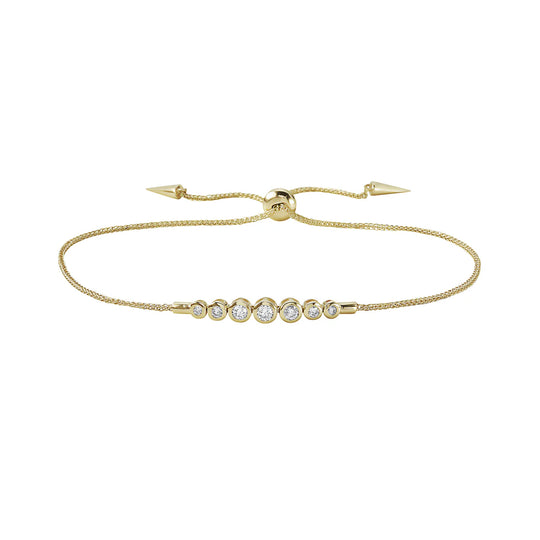 7 diamond bracelet gold drawstring