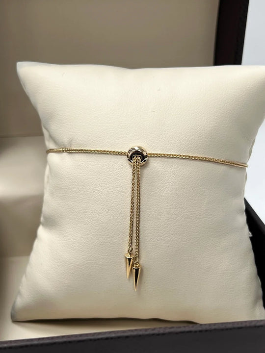 7 diamond bracelet gold drawstring