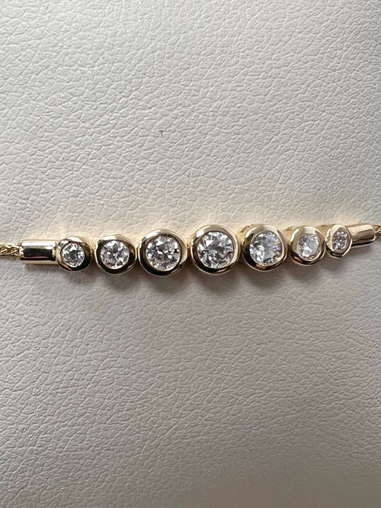 7 diamond bracelet gold drawstring