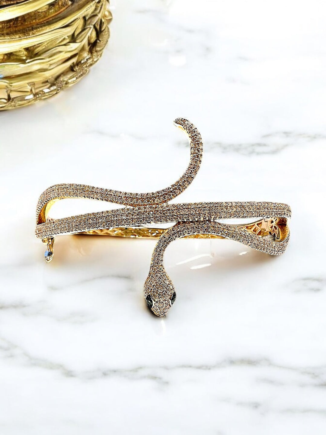 Diamond snake bangle
