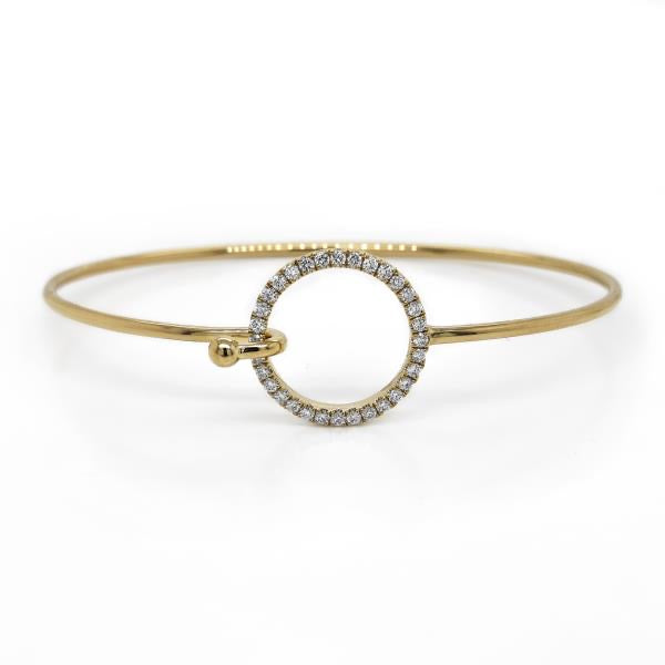 Diamond Round Hook Bangle
