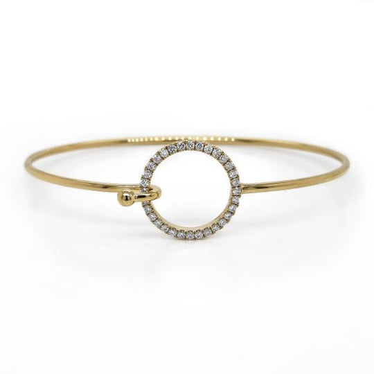 Diamond Round Hook Bangle