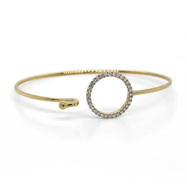 Diamond Round Hook Bangle