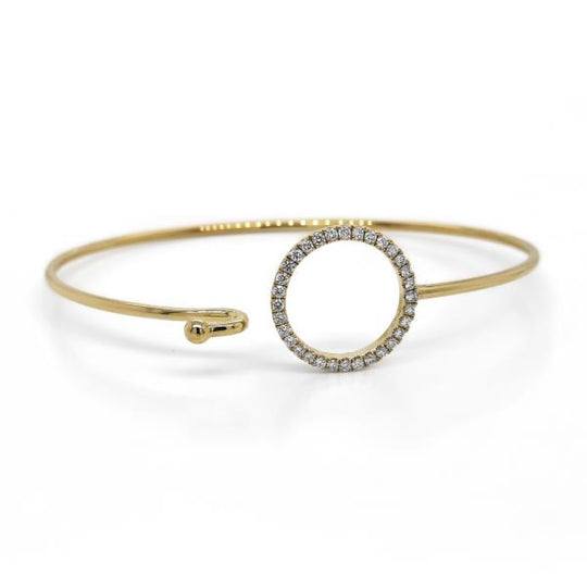 Diamond Round Hook Bangle