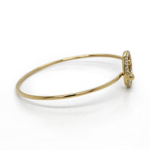 Diamond Round Hook Bangle