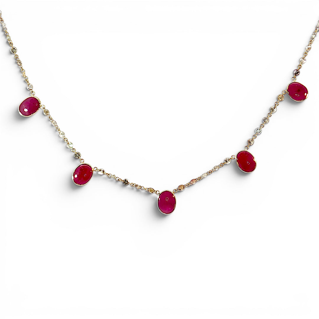 Ruby Cabochon Necklace