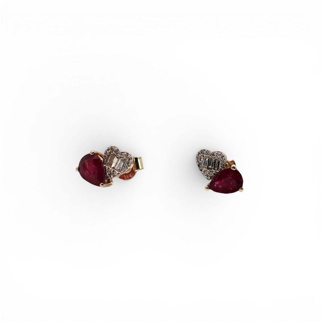 Ruby and Diamond earrings