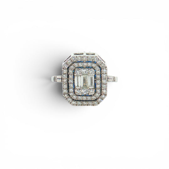 two in one reversible blue sapphire and diamond ring