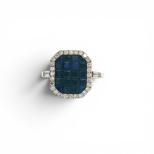two in one reversible blue sapphire and diamond ring